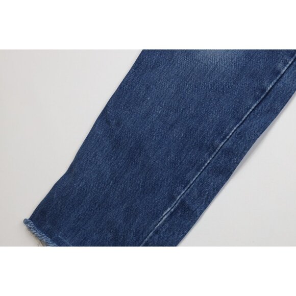 Vtg 80s Calvin Klein Womens 11 Distressed Unhemmed Relaxed Fit Jeans Blue USA - Picture 7 of 16